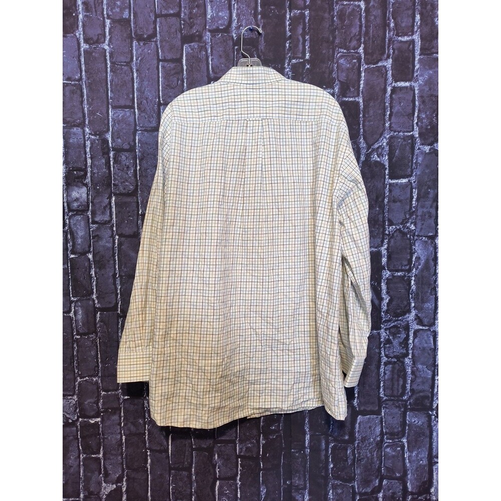 Tommy Hilfiger Custom Fit Button Up Shirt Mens XXL Tattersall Check Point Collar - Picture 2 of 4